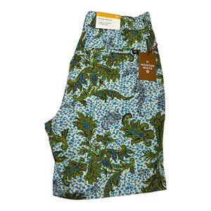 Houston White x Target Shorts Mens 32 Almost Aqua‎ Chino Peacock Floral Vacation